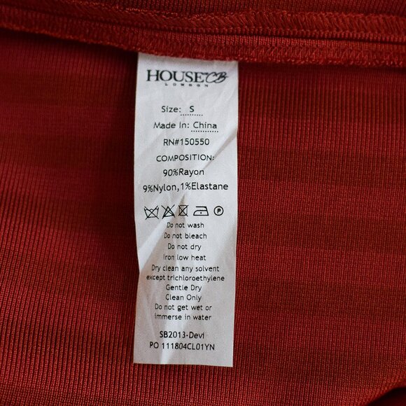 House of CB Devi Red Strappy Bandage Jumpsuit Wide Leg Criss Cross Back Size S - Picture 13 of 13